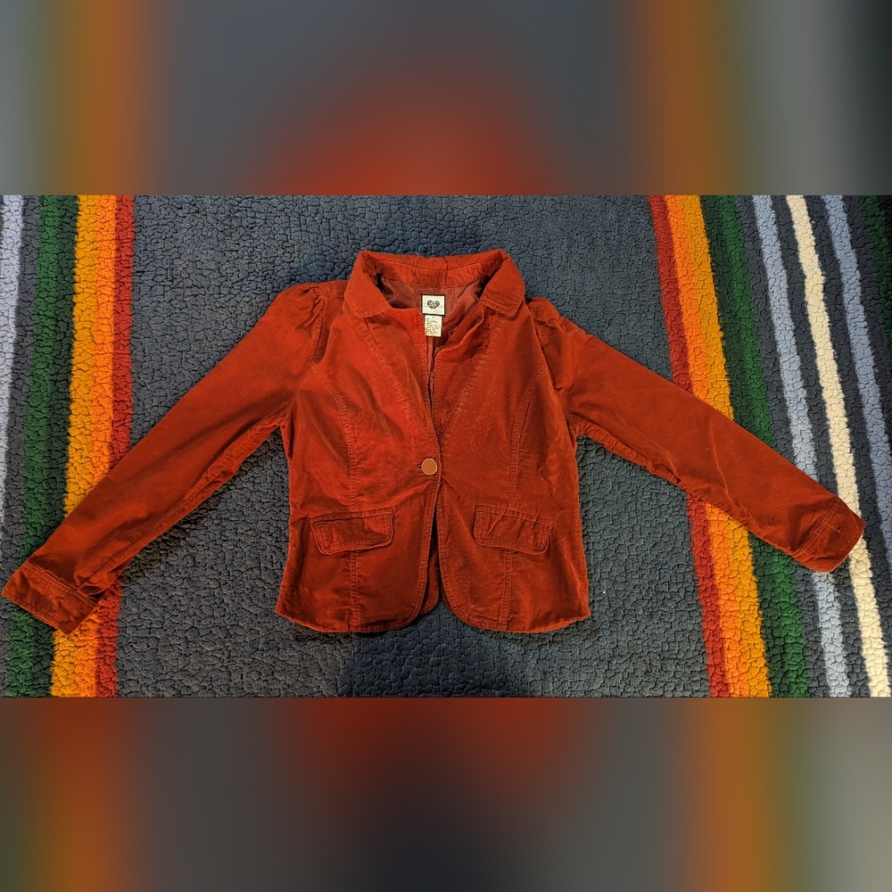 579 corduroy blazer burnt orange
